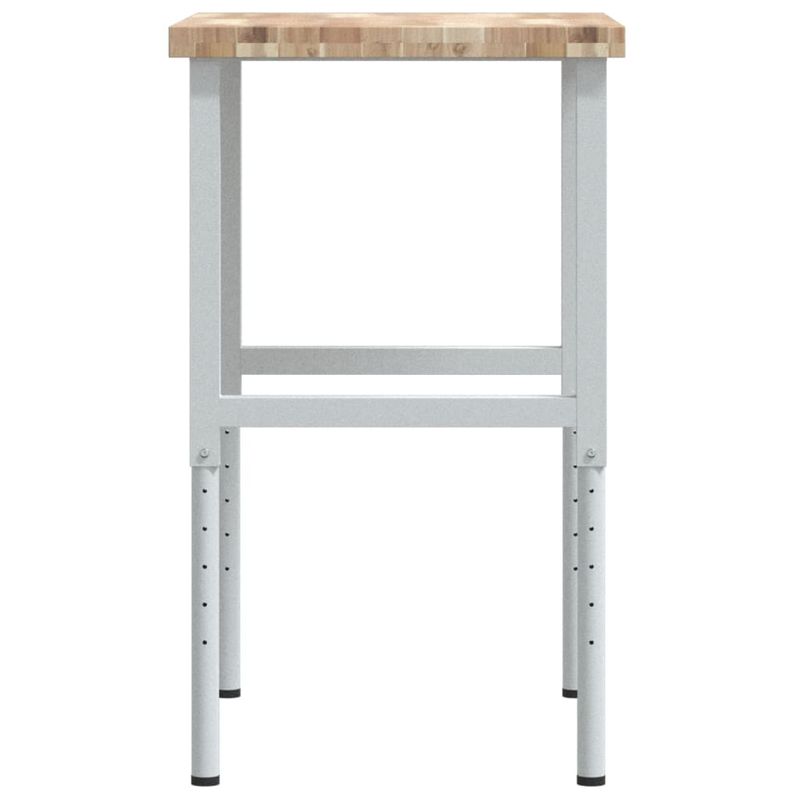Casa si Gradina - Constructii - Scule de mana si unelte - Mese si bancuri de lucru - Banc lucru 80x60x(73-99,5) cm lemn masiv acacia dreptunghiular, maro și alb - Infinity.ro