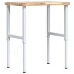 Casa si Gradina - Constructii - Scule de mana si unelte - Mese si bancuri de lucru - Banc lucru 80x60x(73-99,5) cm lemn masiv acacia dreptunghiular, maro și alb - Infinity.ro