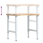 Casa si Gradina - Constructii - Scule de mana si unelte - Mese si bancuri de lucru - Banc lucru 80x60x(73-99,5) cm lemn masiv acacia dreptunghiular, maro și alb - Infinity.ro