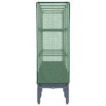 Casa si Gradina - Gradinarit si plante - Plante si ghivece - Ghivece si suporturi - Strat inaltat cu husa de sera, aspect ratan, 160x40x140 cm, gri albastru - Infinity.ro