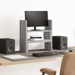 Laptop, Telefoane si Tablete - Laptopuri si accesorii - Accesorii Laptop - Standuri/Coolere notebook - Organizator birou, gri sonoma, 40x17x41 cm, lemn prelucrat - Infinity.ro