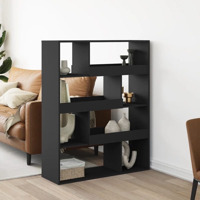 Casa si Gradina - Mobilier - Biblioteci si rafturi - Biblioteci - Biblioteca, negru, 100x33x125,5 cm, lemn prelucrat - Infinity.ro