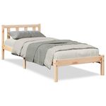 Casa si Gradina - Mobilier - Paturi si accesorii - Paturi - Cadru de pat foarte lung fara saltea, 80x210 cm, lemn masiv pin - Infinity.ro