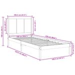Casa si Gradina - Mobilier - Paturi si accesorii - Paturi - Cadru pat foarte lung fara saltea, 100x220 cm, lemn masiv - Infinity.ro