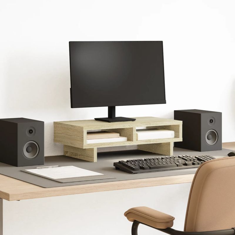 PC, gaming si accesorii - Desktop PC & monitoare - Accesorii monitoare - Suport de monitor, stejar sonoma, 50x27x15 cm, lemn prelucrat - Infinity.ro