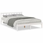 Casa si Gradina - Mobilier - Paturi si accesorii - Paturi - Cadru pat foarte lung fara saltea alb 140x210 cm lemn masiv pin - Infinity.ro