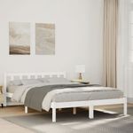 Casa si Gradina - Mobilier - Paturi si accesorii - Paturi - Cadru pat foarte lung fara saltea alb 140x210 cm lemn masiv pin - Infinity.ro