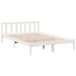 Casa si Gradina - Mobilier - Paturi si accesorii - Paturi - Cadru pat foarte lung fara saltea alb 140x210 cm lemn masiv pin - Infinity.ro