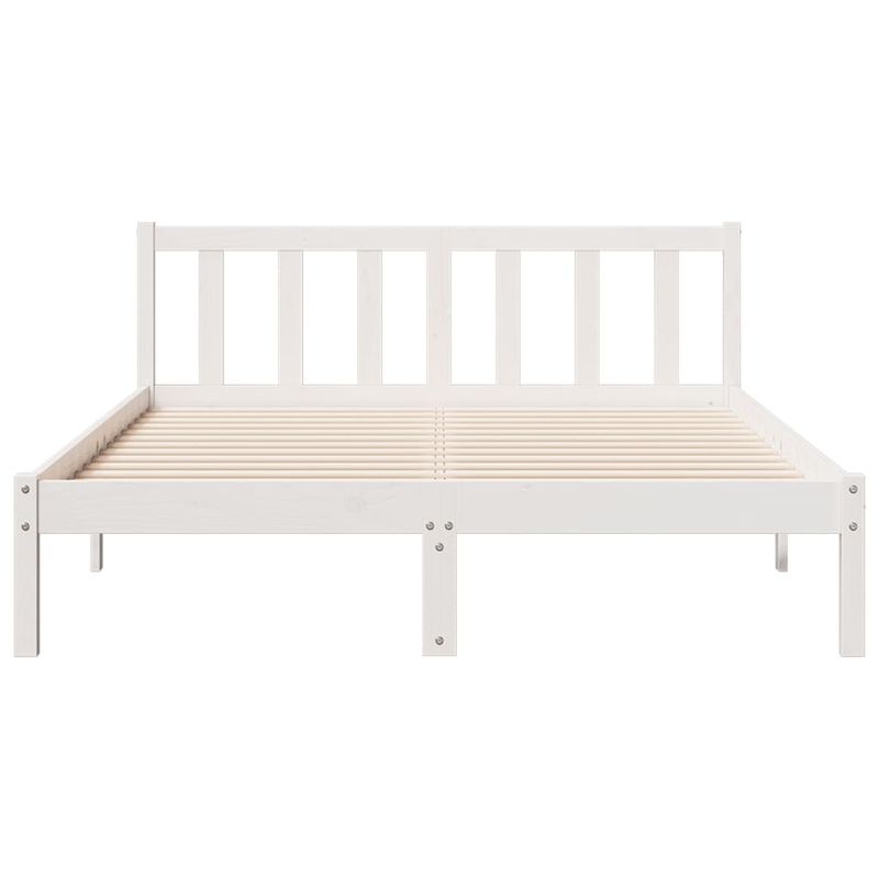 Casa si Gradina - Mobilier - Paturi si accesorii - Paturi - Cadru pat foarte lung fara saltea alb 140x210 cm lemn masiv pin - Infinity.ro