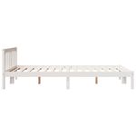 Casa si Gradina - Mobilier - Paturi si accesorii - Paturi - Cadru pat foarte lung fara saltea alb 140x210 cm lemn masiv pin - Infinity.ro