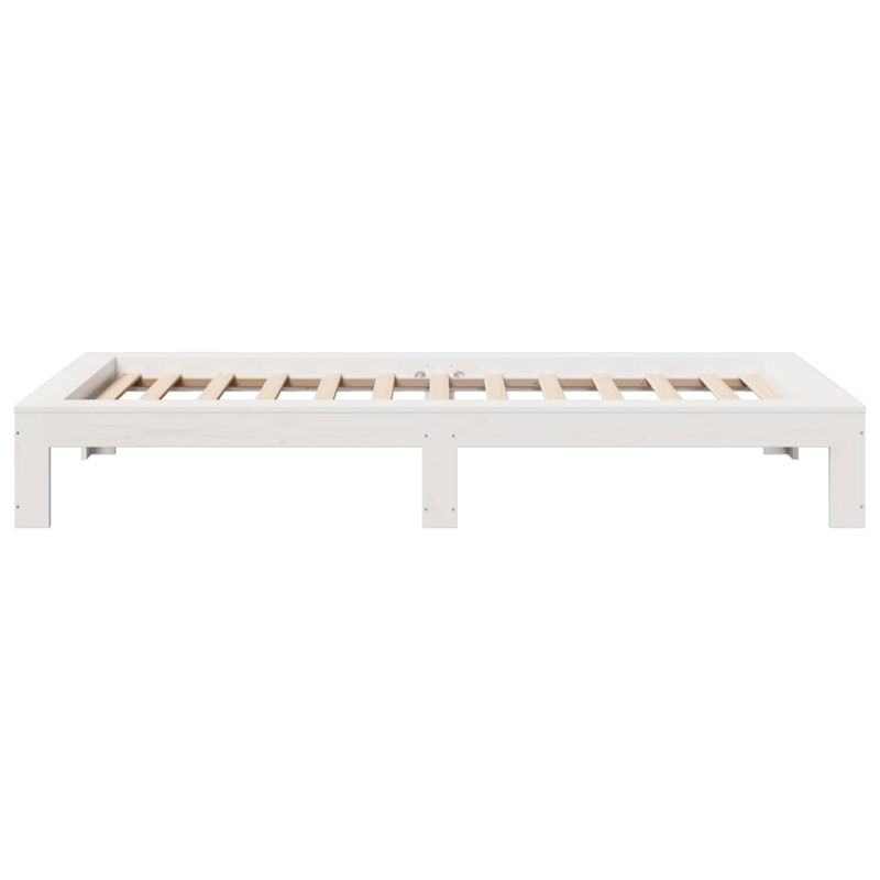 Casa si Gradina - Mobilier - Paturi si accesorii - Paturi - Cadru pat fara saltea, alb, 100x200 cm, lemn masiv pin - Infinity.ro