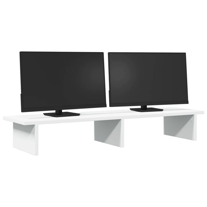 PC, gaming si accesorii - Desktop PC & monitoare - Accesorii monitoare - Suport monitor, alb, 100x27x15 cm, lemn prelucrat - Infinity.ro