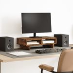 PC, gaming si accesorii - Desktop PC & monitoare - Accesorii monitoare - Suport de monitor, stejar fumuriu, 50x27x15 cm, lemn compozit - Infinity.ro