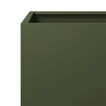 Casa si Gradina - Gradinarit si plante - Plante si ghivece - Ghivece si suporturi - Jardiniera de gradina, verde masliniu, 50x50x50 cm, otel - Infinity.ro