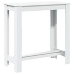 Casa si Gradina - Mobilier - Mese si birouri - Mese bucatarie si dining - Masa de bar, alb, 102x50x103,5 cm, lemn prelucrat - Infinity.ro