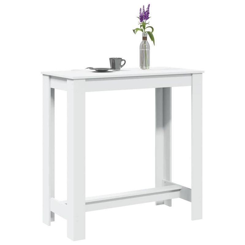 Casa si Gradina - Mobilier - Mese si birouri - Mese bucatarie si dining - Masa de bar, alb, 102x50x103,5 cm, lemn prelucrat - Infinity.ro