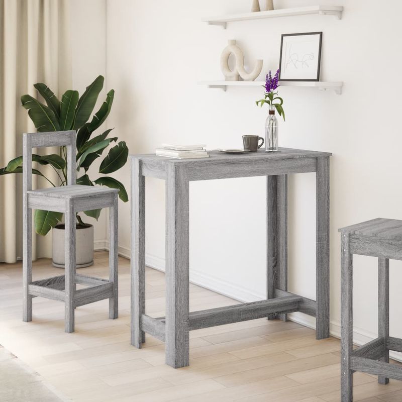 Casa si Gradina - Mobilier - Mese si birouri - Mese bucatarie si dining - Masa de bar, Sonoma gri, 102x50x103,5 cm, lemn prelucrat - Infinity.ro