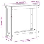 Casa si Gradina - Mobilier - Mese si birouri - Mese bucatarie si dining - Masa de bar, Sonoma gri, 102x50x103,5 cm, lemn prelucrat - Infinity.ro