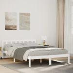 Casa si Gradina - Mobilier - Paturi si accesorii - Paturi - Cadru pat foarte lung fara saltea alb 140x220 cm lemn masiv pin - Infinity.ro