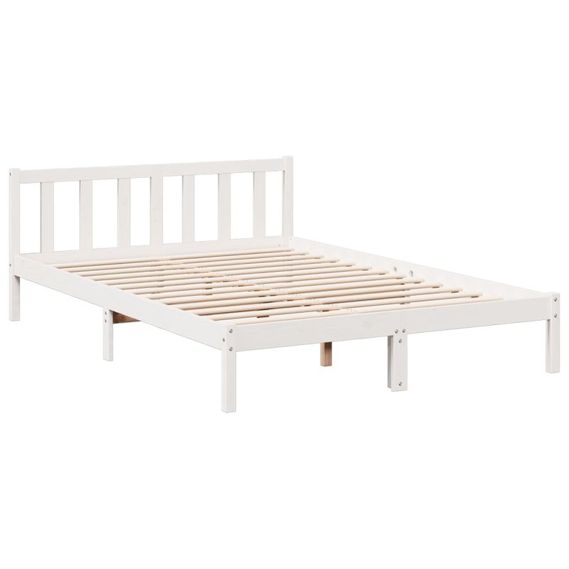 Casa si Gradina - Mobilier - Paturi si accesorii - Paturi - Cadru pat foarte lung fara saltea alb 160x210 cm lemn masiv pin - Infinity.ro