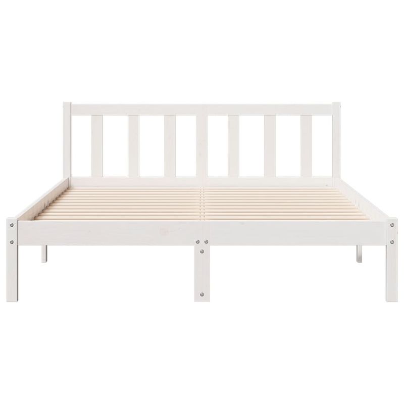 Casa si Gradina - Mobilier - Paturi si accesorii - Paturi - Cadru pat foarte lung fara saltea alb 160x210 cm lemn masiv pin - Infinity.ro