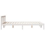 Casa si Gradina - Mobilier - Paturi si accesorii - Paturi - Cadru pat foarte lung fara saltea alb 160x210 cm lemn masiv pin - Infinity.ro