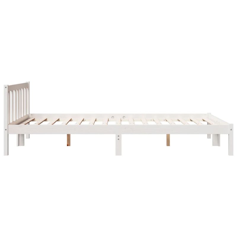 Casa si Gradina - Mobilier - Paturi si accesorii - Paturi - Cadru pat foarte lung fara saltea alb 160x210 cm lemn masiv pin - Infinity.ro