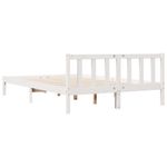 Casa si Gradina - Mobilier - Paturi si accesorii - Paturi - Cadru pat foarte lung fara saltea alb 160x210 cm lemn masiv pin - Infinity.ro
