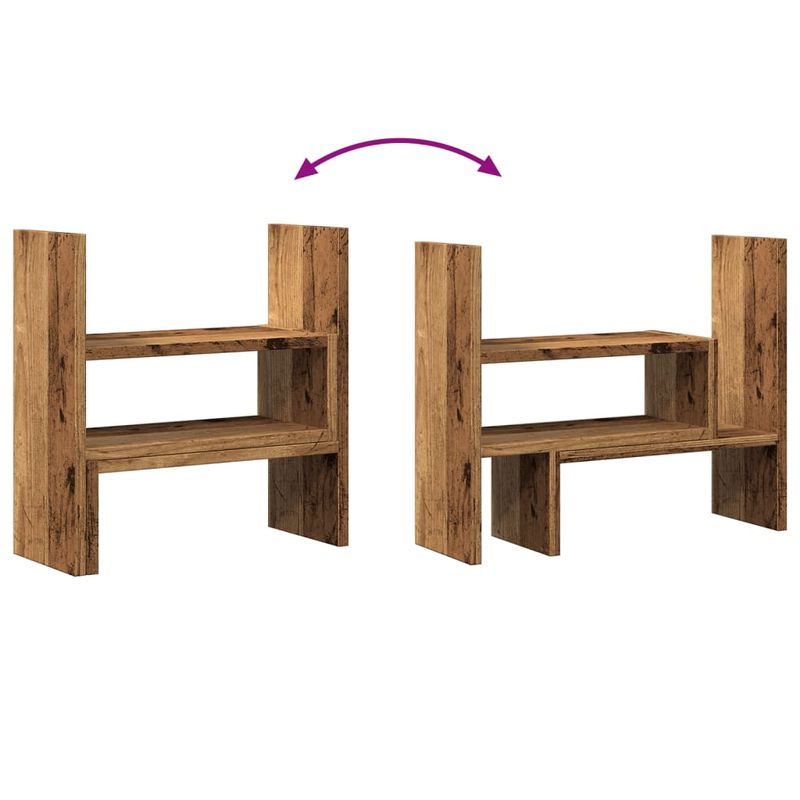 Laptop, Telefoane si Tablete - Laptopuri si accesorii - Accesorii Laptop - Standuri/Coolere notebook - Organizator birou, lemn vechi, 40x17x41 cm, lemn prelucrat - Infinity.ro