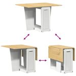 Casa si Gradina - Mobilier - Mese si birouri - Mese bucatarie si dining - Masa tip fluture pliabila „Corona”, alb, lemn masiv pin - Infinity.ro