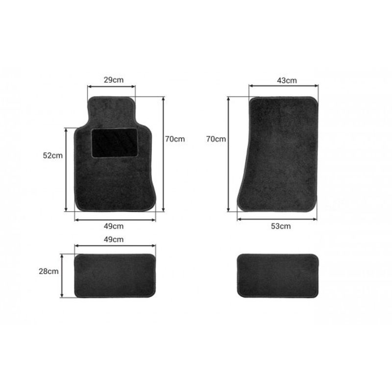 Auto si Moto - Intretinere auto - Covorase auto - Set 4 covorase auto, universale, material textil - Infinity.ro