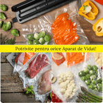 Market - Curatenie si intretinere casa - Produse bucatarie - Pungi si folii alimentare - Set 100x Pungi Vidat Alimente MRG M1119, 25x35 cm, Reutilizabile, fara BPA - Infinity.ro