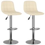 Casa si Gradina - Mobilier - Scaune si fotolii - Scaune - Scaune de bar, 2 buc., crem, material textil - Infinity.ro