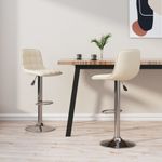 Casa si Gradina - Mobilier - Scaune si fotolii - Scaune - Scaune de bar, 2 buc., crem, material textil - Infinity.ro