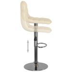Casa si Gradina - Mobilier - Scaune si fotolii - Scaune - Scaune de bar, 2 buc., crem, material textil - Infinity.ro