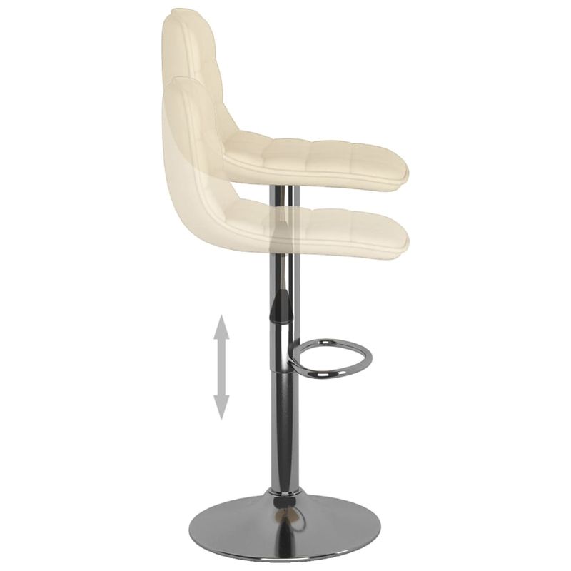 Casa si Gradina - Mobilier - Scaune si fotolii - Scaune - Scaune de bar, 2 buc., crem, material textil - Infinity.ro