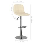Casa si Gradina - Mobilier - Scaune si fotolii - Scaune - Scaune de bar, 2 buc., crem, material textil - Infinity.ro