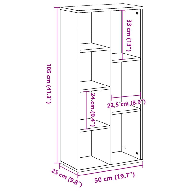 Casa si Gradina - Mobilier - Biblioteci si rafturi - Biblioteci - Biblioteca, stejar sonoma, 50x25x105 cm, lemn prelucrat - Infinity.ro