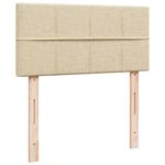 Casa si Gradina - Mobilier - Paturi si accesorii - Paturi - Pat box spring cu saltea, crem, 90x190 cm, textil - Infinity.ro