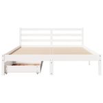 Casa si Gradina - Mobilier - Paturi si accesorii - Paturi - Cadru de pat fara saltea, alb, 140x200 cm, lemn masiv pin - Infinity.ro