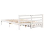 Casa si Gradina - Mobilier - Paturi si accesorii - Paturi - Cadru de pat fara saltea, alb, 140x200 cm, lemn masiv pin - Infinity.ro