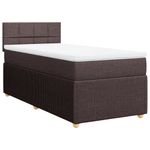 Casa si Gradina - Mobilier - Paturi si accesorii - Paturi - Pat box spring cu saltea, maro inchis, 80x200 cm, textil - Infinity.ro