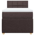 Casa si Gradina - Mobilier - Paturi si accesorii - Paturi - Pat box spring cu saltea, maro inchis, 80x200 cm, textil - Infinity.ro