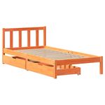 Casa si Gradina - Mobilier - Paturi si accesorii - Paturi - Pat de zi fara saltea, maro ceruit, 90x200 cm, lemn masiv pin - Infinity.ro