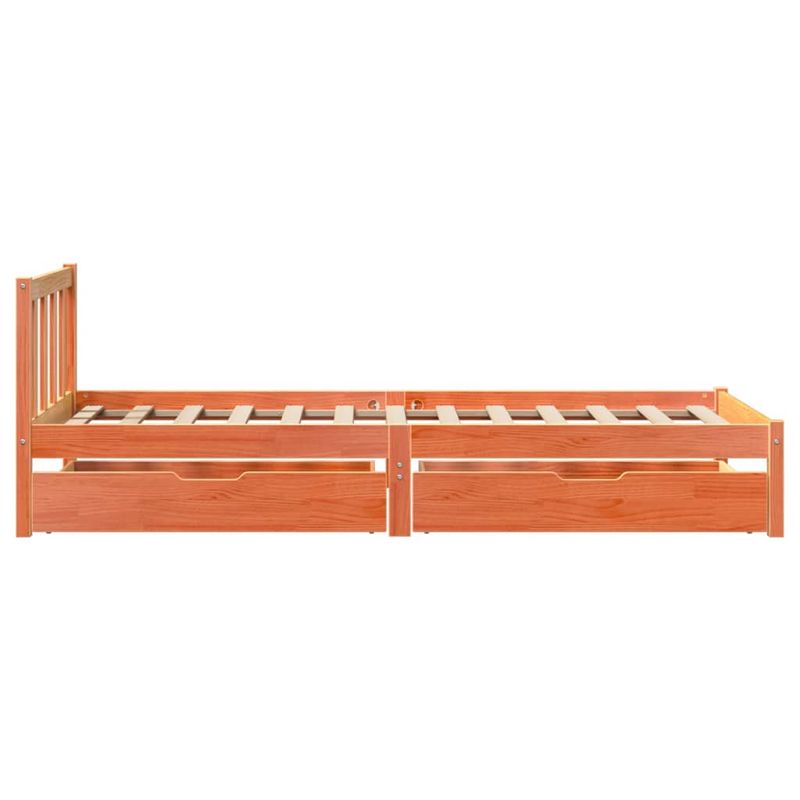 Casa si Gradina - Mobilier - Paturi si accesorii - Paturi - Pat de zi fara saltea, maro ceruit, 90x200 cm, lemn masiv pin - Infinity.ro