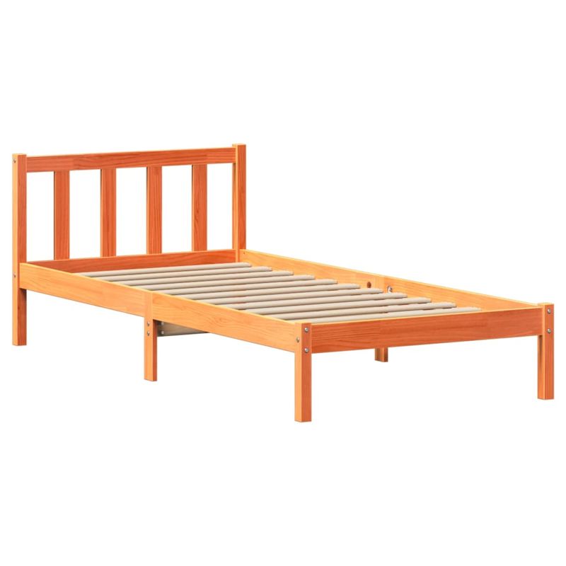 Casa si Gradina - Mobilier - Paturi si accesorii - Paturi - Pat de zi fara saltea, maro ceruit, 90x200 cm, lemn masiv pin - Infinity.ro