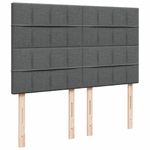 Casa si Gradina - Mobilier - Paturi si accesorii - Paturi - Pat box spring cu saltea, gri inchis, 140x190 cm, textil - Infinity.ro