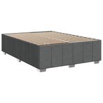 Casa si Gradina - Mobilier - Paturi si accesorii - Paturi - Pat box spring cu saltea, gri inchis, 140x190 cm, textil - Infinity.ro