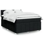 Casa si Gradina - Mobilier - Paturi si accesorii - Paturi - Pat box spring cu saltea, negru, 140x190 cm, textil - Infinity.ro
