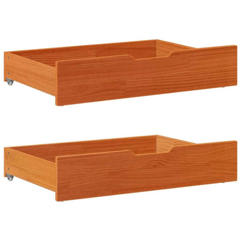Casa si Gradina - Mobilier - Paturi si accesorii - Paturi - Pat zi cu extensie/sertare maro ceruit 90x190 cm lemn masiv pin - Infinity.ro